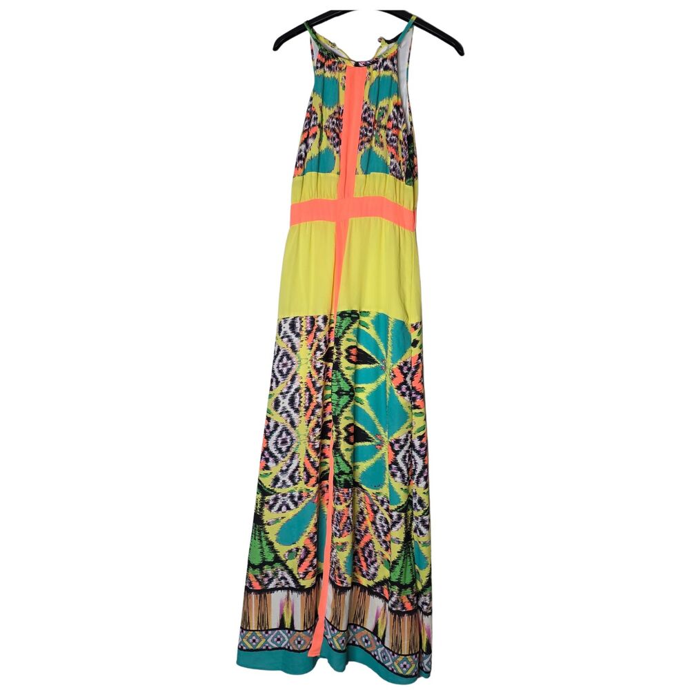 GB Gianni Bini Colorful Tropical Maxi Dress Size Small